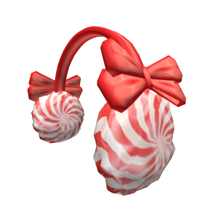 Pretty Peppermint Earmuffs - red