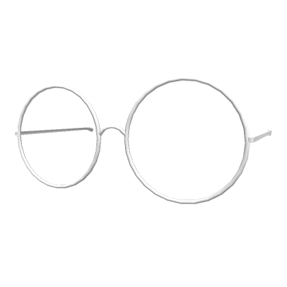 Low Thin Round Glasses White