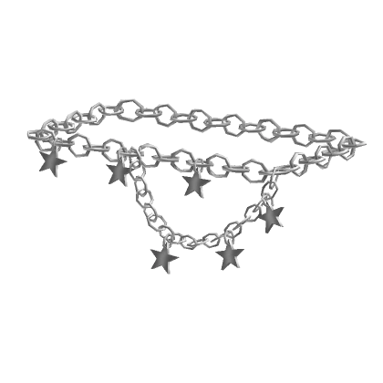 Y2K Silver Starry Chain Belt Y2K Silver Starry Chain Belt