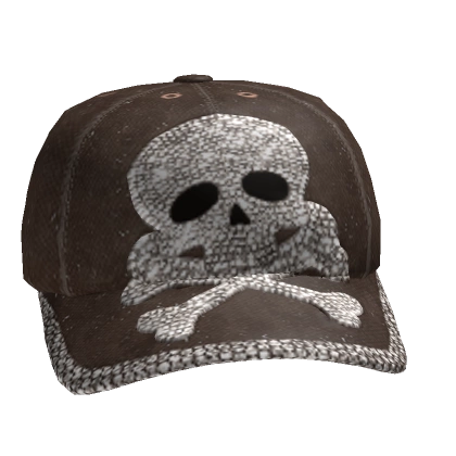Brown Y2K Rhinestone Skull Bling Hat Brown Y2K Rhinestone Skull Bling Hat