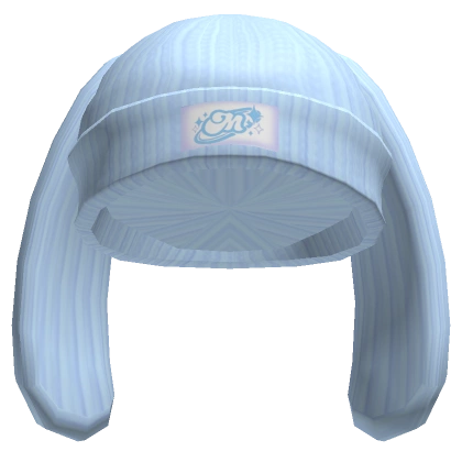 Y2K Blue Knitted Rabbit Beanie Y2K Blue Knitted Rabbit Beanie