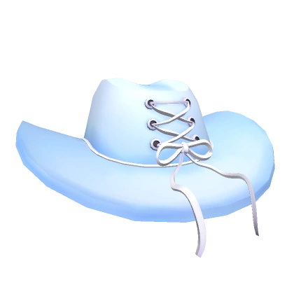 Preppy Blue Ribbon Cowgirl Hat