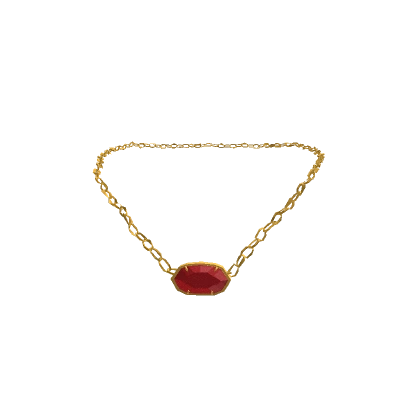 Red Preppy Christmas Necklace Gold 3.0 Red Preppy Christmas Necklace Gold 3.0