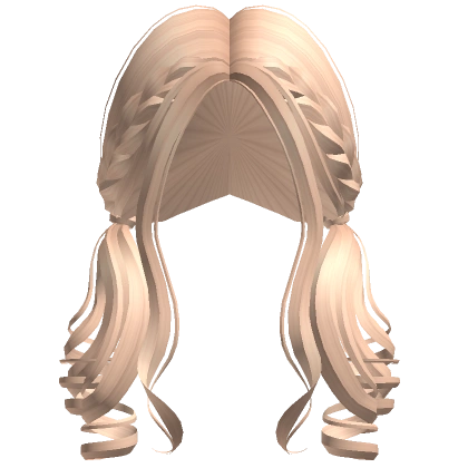 Preppy Braided Curly Low Pigtails in Blonde Preppy Braided Curly Low Pigtails in Blonde