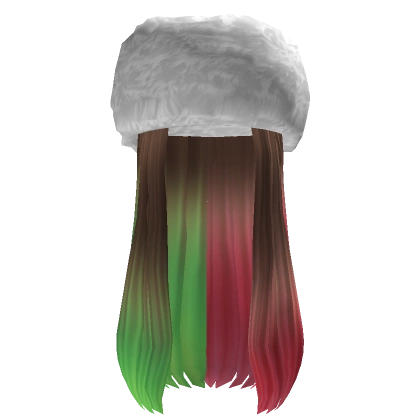 Winter Hat Long Straight Hair in Watermelon Winter Hat Long Straight Hair in Watermelon