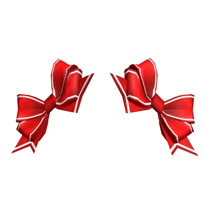 Christmas Adorable Double Bows Red w stripe Christmas Adorable Double Bows Red w stripe