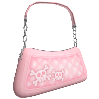Y2K Baby Pink Skull Shoulder Bag Y2K Baby Pink Skull Shoulder Bag