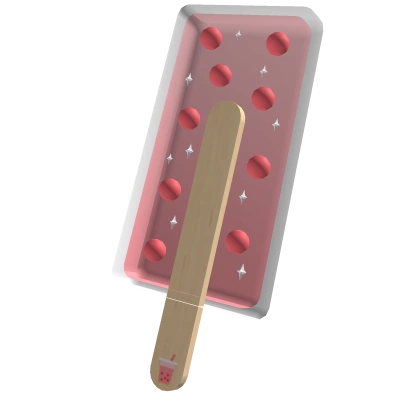 Boba Ice Pop- Strawberry Boba Ice Pop- Strawberry