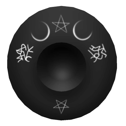 Luck and Happiness Sigil Wide Brim Witch Hat
