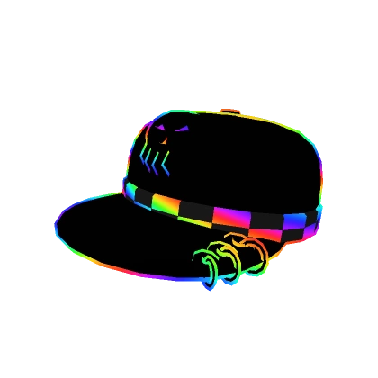 Cartoony Rainbow Grunge Cap