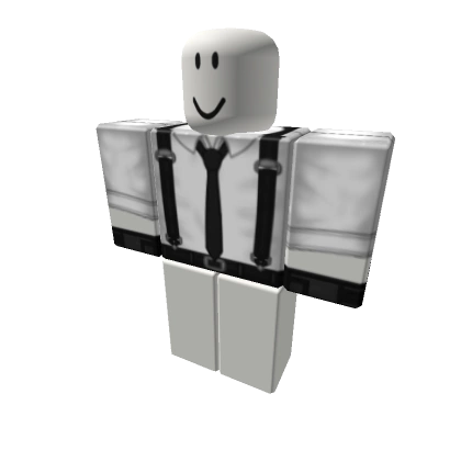 White Tuxedo Shirt + Suspenders/Gloves [+]