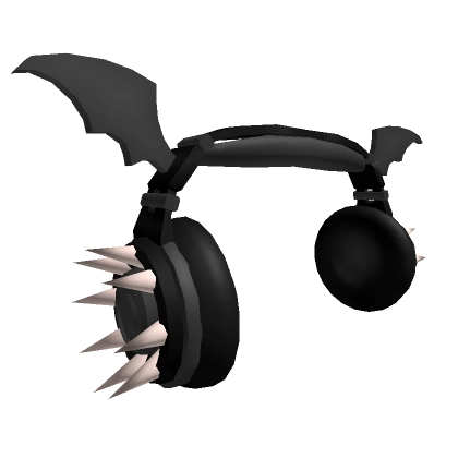 Black Spikey Batphones Black Spikey Batphones