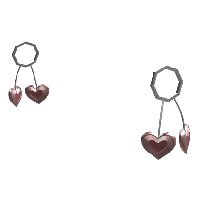Pink Dual Heart Earrings Pink Dual Heart Earrings