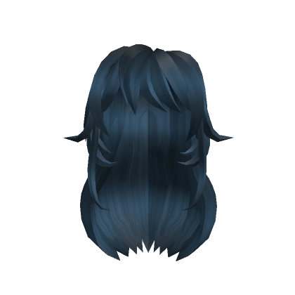 Blue Flowy Anime Hair Blue Flowy Anime Hair