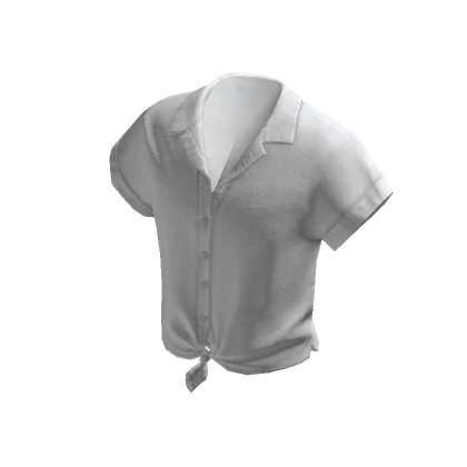 Tie-Front Top - White